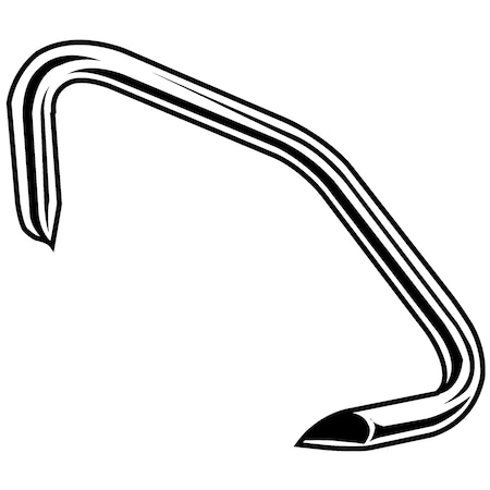 Midwest Fastener Hog Ring Staples, 3/4 in Leg L, Steel, 100 PK 50115